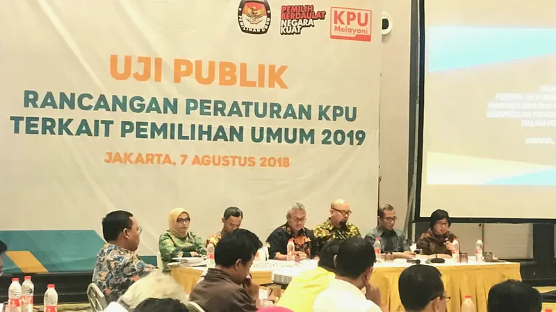 KPU menggelar uji publik mengenai rancangan PKPU