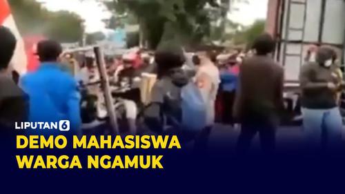 VIDEO: Warga Ngamuk Demo Mahasiswa Blokade Jalan Mendekati Buka Puasa