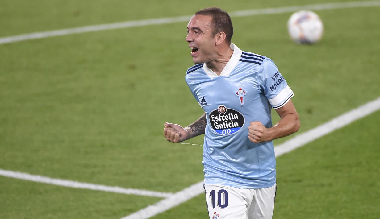 5. Iago Aspas (4 gol) - Iago Aspas membuktikan dirinya masih dapat diandalkan sebagai mesin gol bagi Celta Vigo. 4 gol. Meski telah memasuki usia 33 tahun, Aspas tetap tajam dan telah menyumbangkan 4 gol untuk Celta Vigo. (AFP/Miguel Riopa)