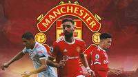 Manchester United - Raphael Varane, Bruno Fernandes, Jadon Sancho (Bola.com/Adreanus Titus)