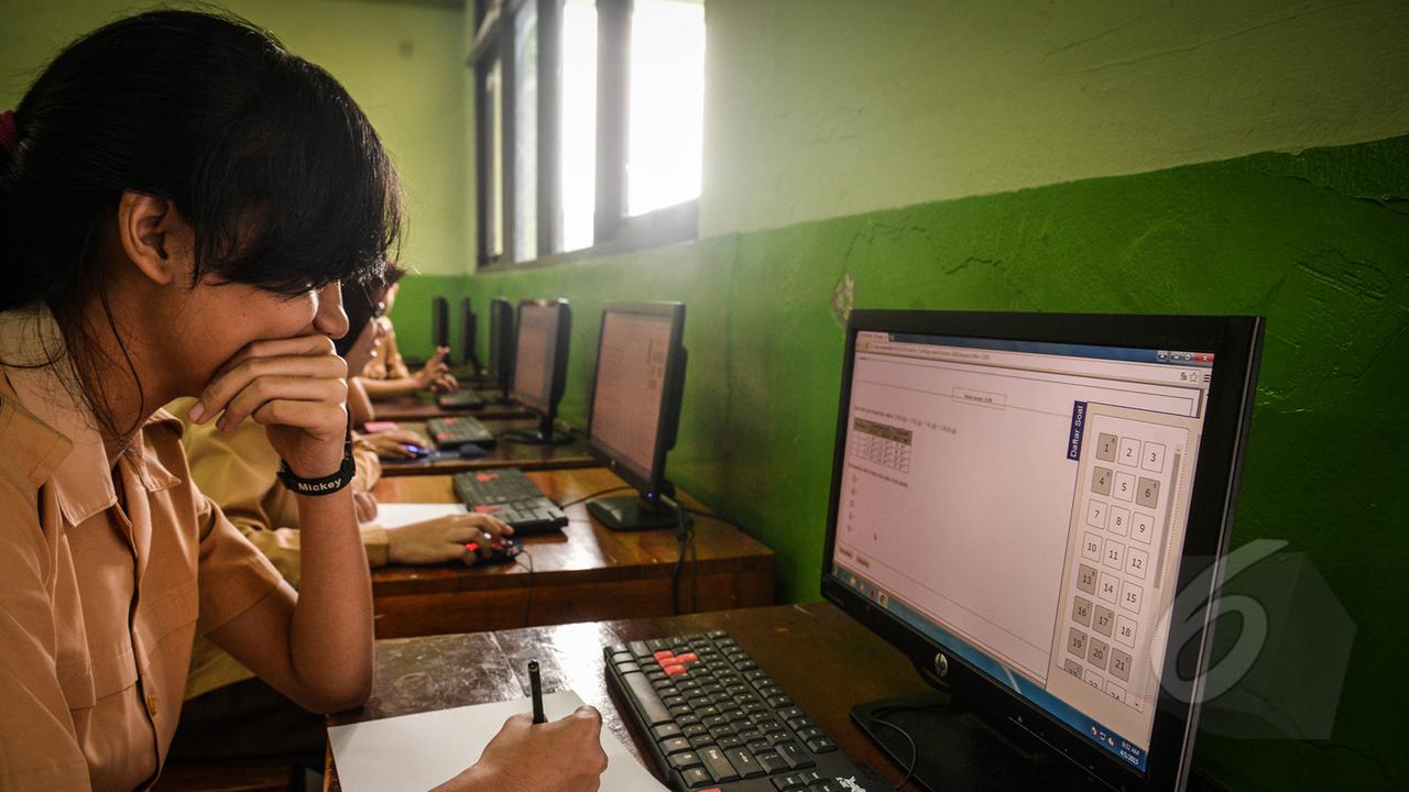 Begini Suasana Uji Coba UN Berbasis Komputer di SMA 30