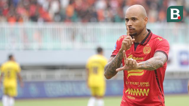 Selebrasi bomber Persija Jakarta, Gustavo Almeida.