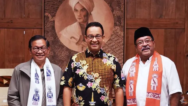 Calon Gubernur dan Calon Wakil Gubernur Jakarta nomor urut 3, Pramono Anung-Rano Karno bersilaturahmi dengan Mantan Gubernur DKI Jakarta Anies Rasyid Baswedan.