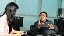 Wakil Ketua MPR RI Oesman Sapta Odang saat wawancara khusus di kantor Liputan6.com, Jakarta, Senin (15/12/2014). (Liputan6.com/Andrian M Tunay)