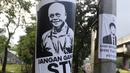Seruan Harunaout tak hanya viral di jagat maya tapi juga mulai bertebaran di jalanan termasuk di kawasan Kasablanka Jakarta, Senin (24/01/2022).. (Bola.com/M Iqbal Ichsan)