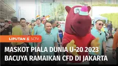 Berjalan bersama Menteri Pemuda dan Olahraga serta Ketua PSSI dan Perwakilan FIFA, Bacuya diajak berkeliling menyapa warga di area Car Free Day Sudirman Jakarta. Bacuya yang terinspirasi dari Badak Jawa bercula satu ini mendapat sambutan antusias dar...