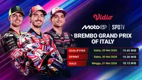 Nonton MotoGP Brembo Grand Prix of Italy di Vidio Akhir Pekan Ini