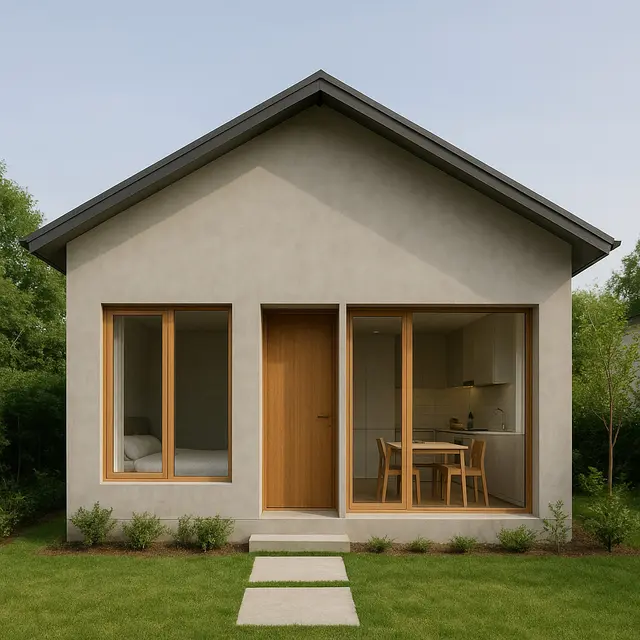 Desain Rumah Sederhana dengan 2 Kamar di Desa