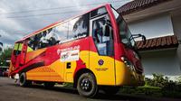 Kementrian Perhubungan (Kemenhub) memberikan 45 unit Teman Bus ke Pemkot Palembang (Dok. Humas Kemenhub / Nefri Inge)
