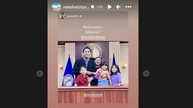 Desta, ketiga anaknya, dan Boiyen