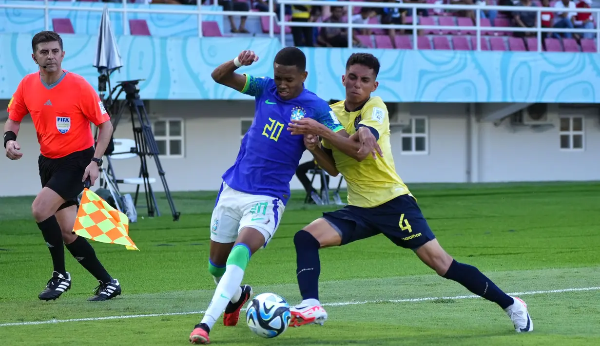 Estevao berhasil menyarangkan bola ke gawang Ekuador pada menit ke-14. (Doc. LOC WCU17/RKY)