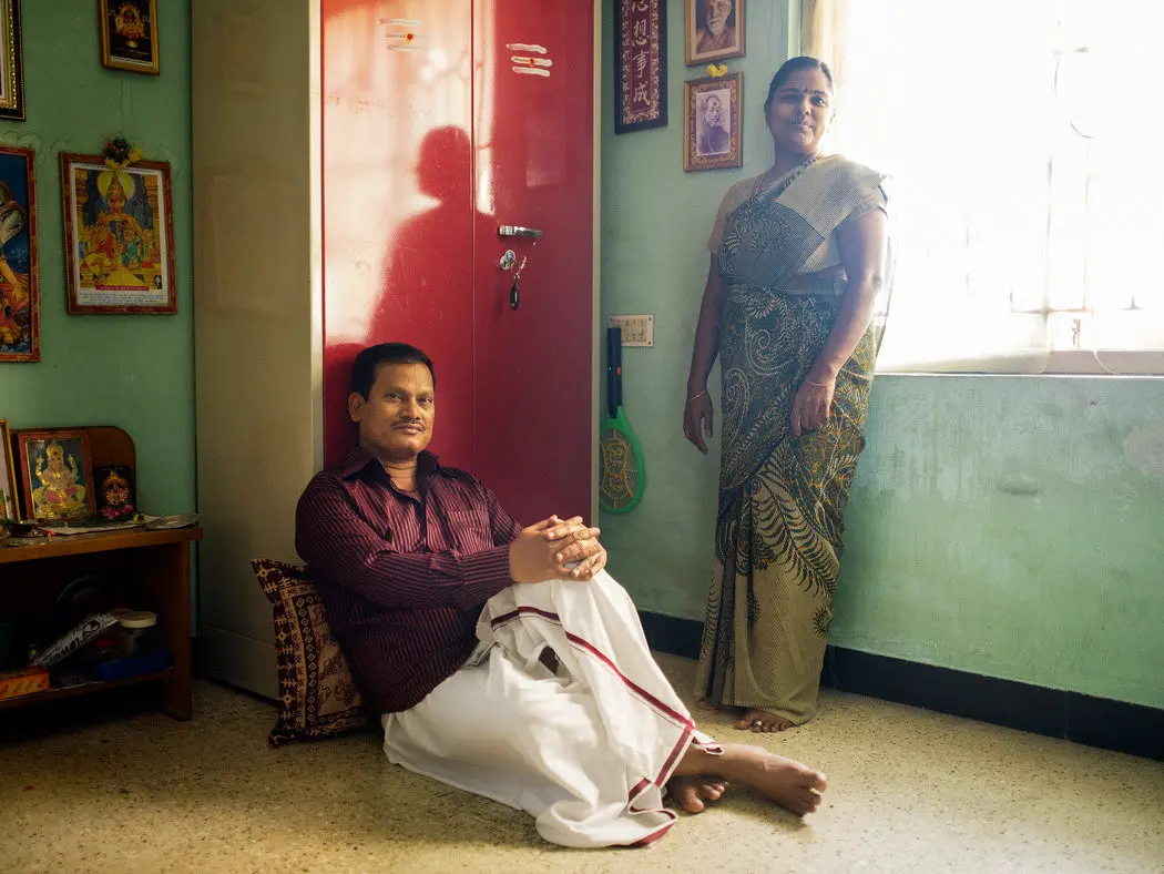 Arunachalam dan Shanty di rumah mereka | Sumber Foto: the New York Times