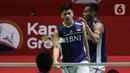 Pramudya Kusumawardana/Yeremia Rambitan menjadi wakil tuan rumah terakhir yang mengamankan tiket perempat final Indonesia Open 2023. (Liputan6.com/Helmi Fithriansyah)