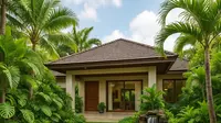 5 Ide Model Rumah yang Trending 2025 dengan Banyak Tumbuhan dan Kolam Ikan, Sejuk dan Asri