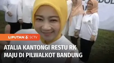 Istri Gubernur Jawa Barat, Atalia Praratya, mengaku mendapat restu dari suaminya, Ridwan Kamil, untuk menjadi Calon Wali Kota Bandung. Atalia juga mengaku sudah didekati tiga partai politik untuk maju sebagai calon Wali Kota.