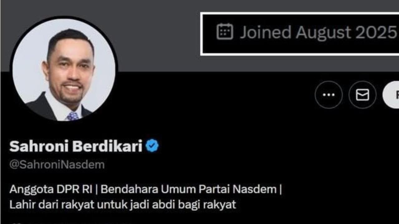 NasDem Tegaskan Akun X Sahroni Berdikari Palsu, Bukan Milik Ahmad Sahroni