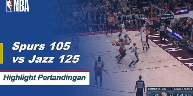 Cuplikan Pertandingan NBA : Spurs 105 vs Jazz 125