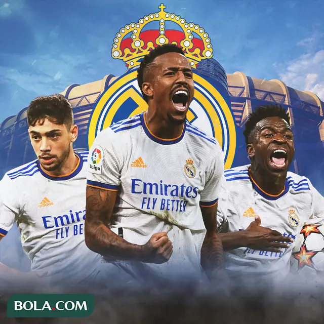 Real Madrid - Federico Valverde, Eder Militao, Vinicius