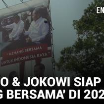 Baliho Prabowo-Jokowi 'Menang Bersama untuk Indonesia Raya' Muncul di Jakarta Pusat