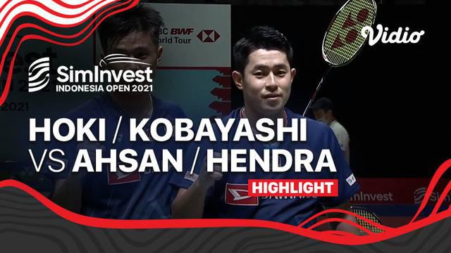 Berita Video, Highlights Indonesia Open 2021 antara Mohammad Ahsan / Hendra Setiawan Vs Takuro Hoki / Yugo Kobayashi pada Rabu (24/11/2021)