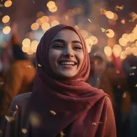Ilustrasi muslimah senyum, Islami. (Photo Copyright by Freepik)