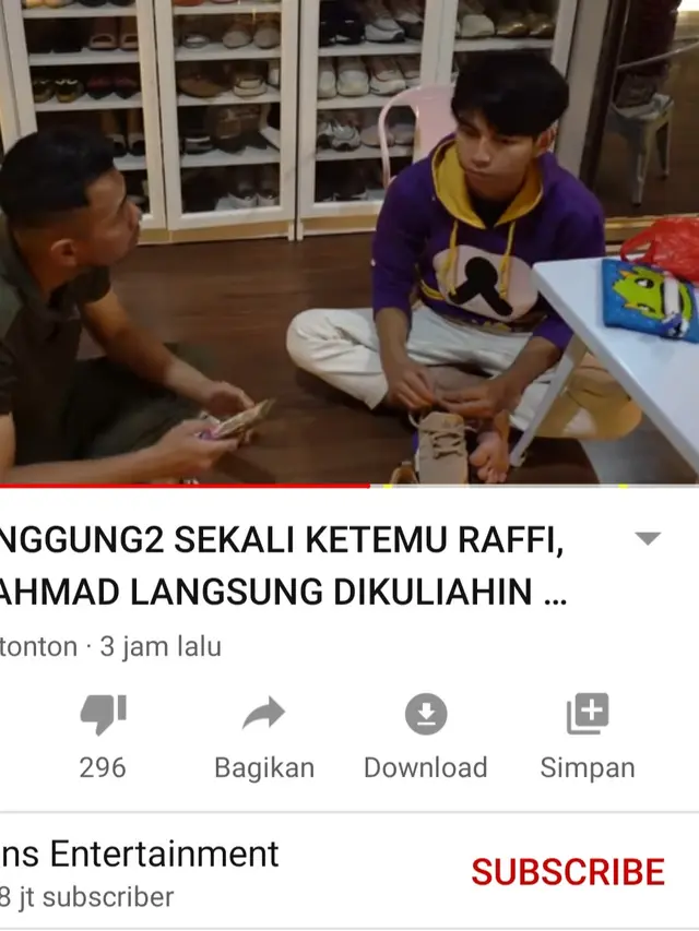 Unggahan Raffi Ahmad. (Foto: YouTube Rans Entertainment)
