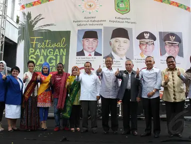 Wakil Menteri Pertanian, Rusman Heriawan meresmikan para duta sagu Indonesia, Festival Pangan Sagu Nusantara (Liputan6.com/Gilar Dhani)