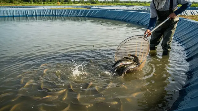 Budidaya Ikan Betok di Kolam Terpal