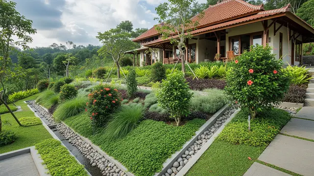Ide Kebun dengan Saluran Air Hujan