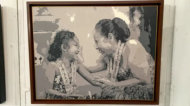 Pameran seni rupa Komunitas Blarak Purbalingga. (Foto: Liputan6.com/Kominfo PBG)