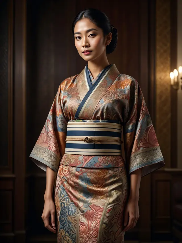 Model Baju Batik Kimono Terbaru