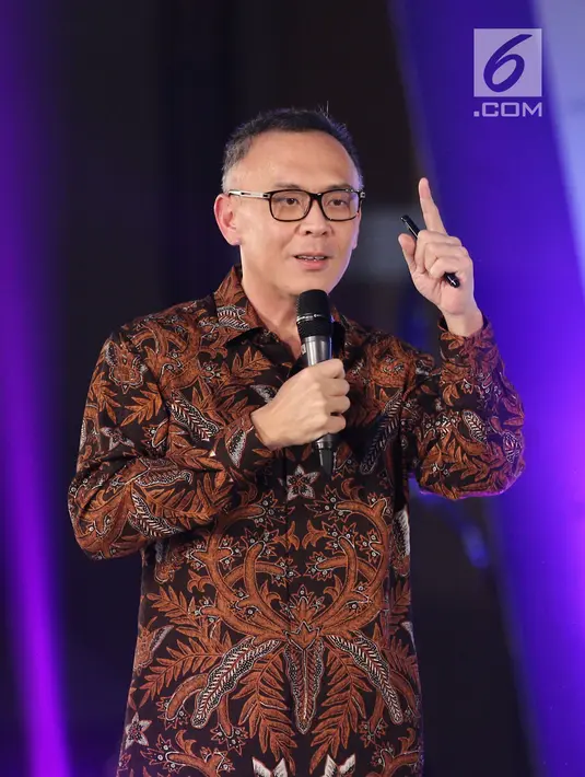 President Director & CEO Indosat Ooredoo Joy Wahjudi saat jadi pembicara di gelaran Emtek Goes To Campus 2018 di Universitas Negeri Semarang (UNNES), Semarang, Kamis (19/7). (Liputan6.com/Herman Zakharia)