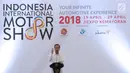 Presiden RI, Joko Widodo memberi sambutan pembuka Indonesia International Motor Show 2018 di JIExpo, Jakarta, Kamis (19/4). IIMS 2018 diselenggarakan hingga 29 April mendatang. (Liputan6.com/Helmi Fithriansyah)