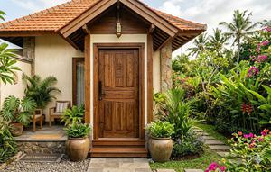 Jenis Pintu Depan untuk Rumah Tropis (created by AI)