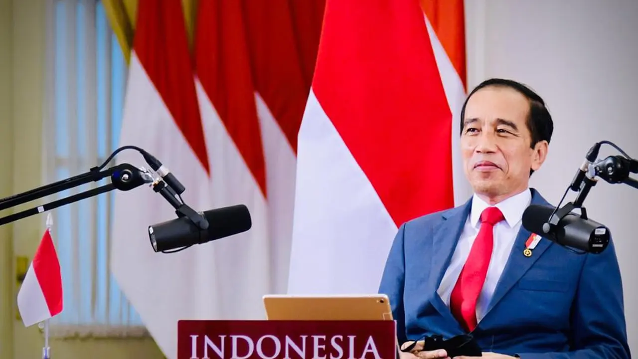 Presiden Jokowi saat menghadiri acara World Economic Forum (WEF) 2020 secara virtual dari Istana Kepresidenan Bogor, Jawa Barat, Rabu, 25 November 2020. (Dok: Muchlis Jr - Biro Pers Sekretariat Presiden)