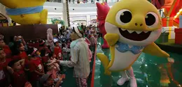 Perayaan Natal di Kota Kasablanka dengan Meet & Greet Pinkfong Baby Shark./copyright istimewa