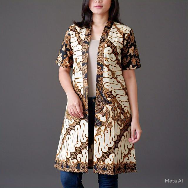 Gambar Model Atasan Batik Wanita Elegan