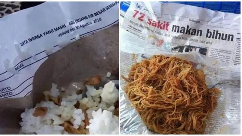 6 Tulisan di Bungkus Nasi Ini Bikin Hilang Nafsu Makan, Jadi Kepikiran