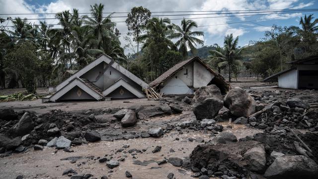 Dusun Kamar Kajang Tertimbun Material Gunung Semeru