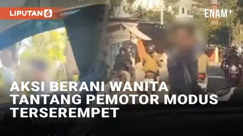 VIDEO: Aksi Berani Wanita Tantang Pemotor Modus Terserempet ke Kantor Polisi