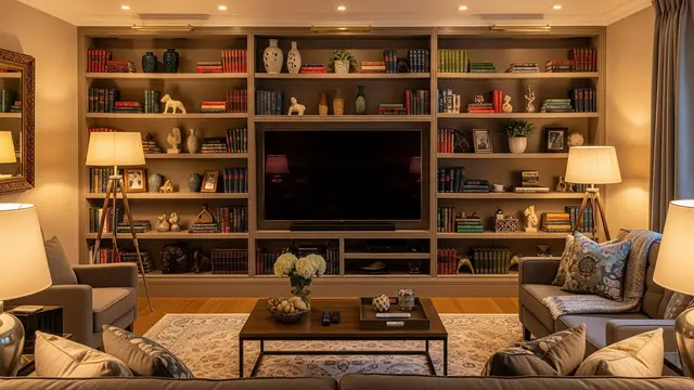 7 Ide Dekorasi Dinding untuk Menyamarkan TV di Ruang Tamu agar Tak Mencolok