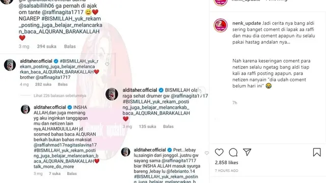 Raffi Ahmad - Aldi Taher (Foto: Instagram/@nenk_update)