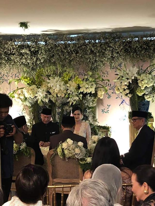 Suasana akad nikah Donna Harun dan Ad Hanafiah (ist)