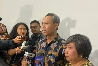 Komisioner Komnas HAM mendatangi RSCM menanyakan kondisi Andrie Yunus. (Rifqy Alief Abiyya)