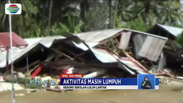 Suasana sepi juga terlihat di kantor DPRD Kabupaten Sigi. Tak ada aktivitas pegawai pada bangunan bekas kantor bupati Sigi tersebut.