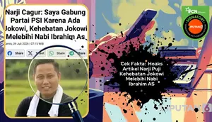 Cek Fakta: Hoaks Artikel Narji Memuji Kehebatan Jokowi Melebihi Nabi Ibrahim