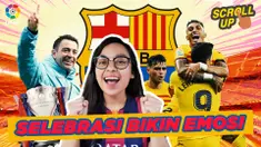 Cover untuk video Scroll Up berjudul Barcelona Juara Liga Spanyol, Suporter Espanyol Marah. (Bola.com/Adreanus Titus)