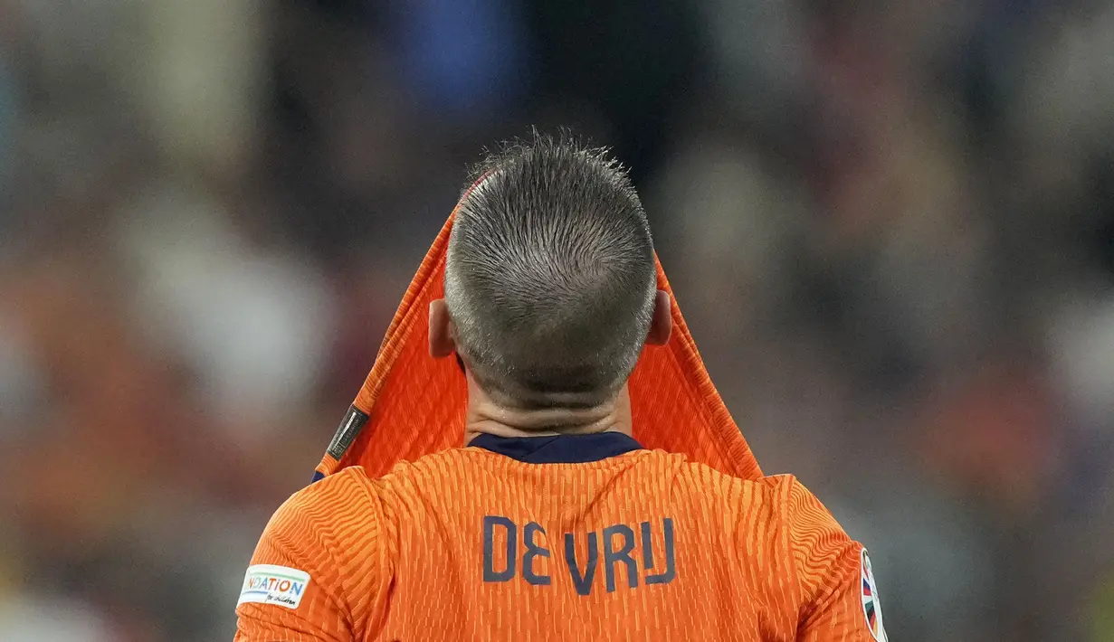 Kekalahan ini membuat Timnas Belanda gagal menyegel tiket final Euro 2024. (AP Photo/Martin Meissner)