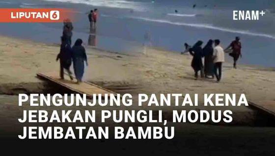 VIDEO: Viral Pengunjung Pantai Carita Kena Jebakan Pungli, Diminta Bayar Setelah Seberangi Jembatan