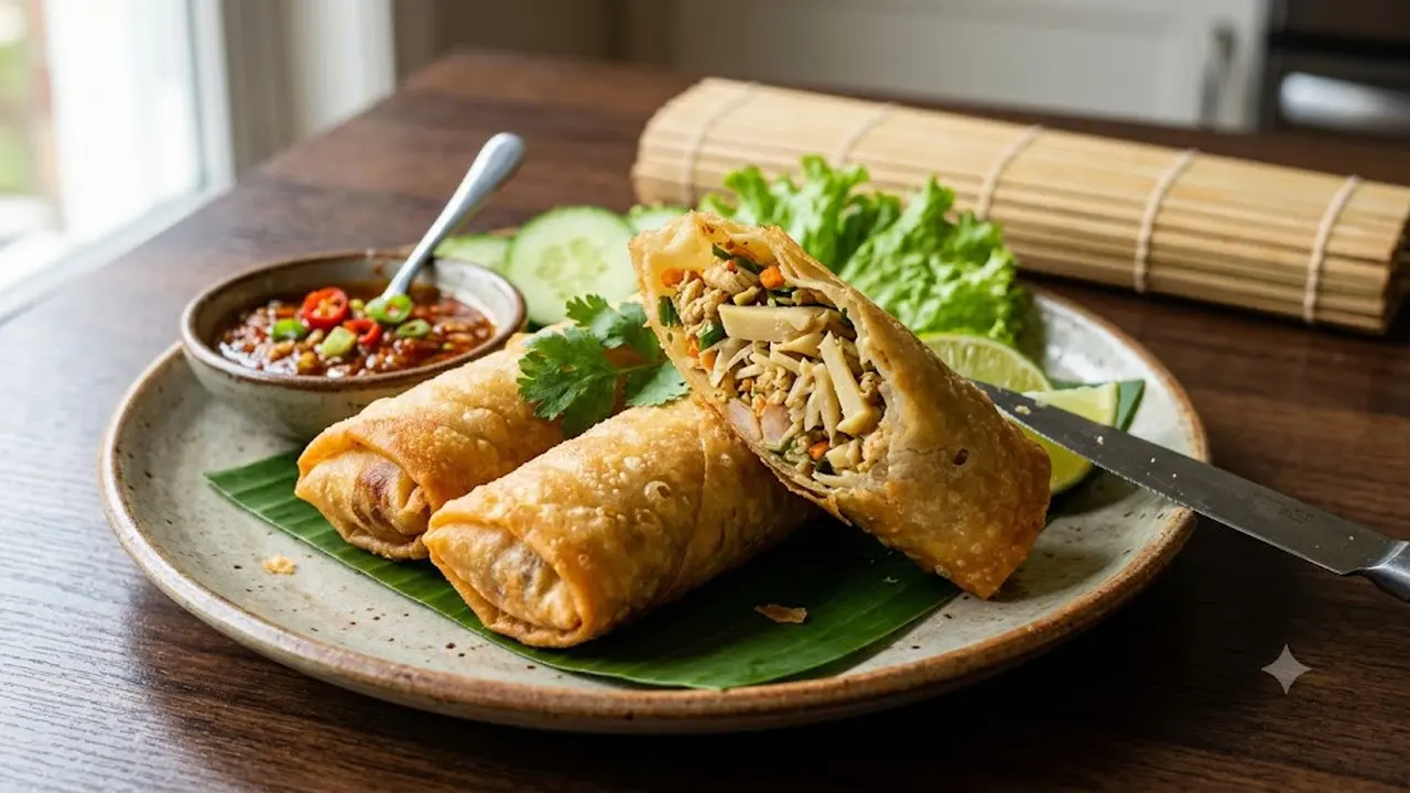 Ilustrasi lumpia rebung